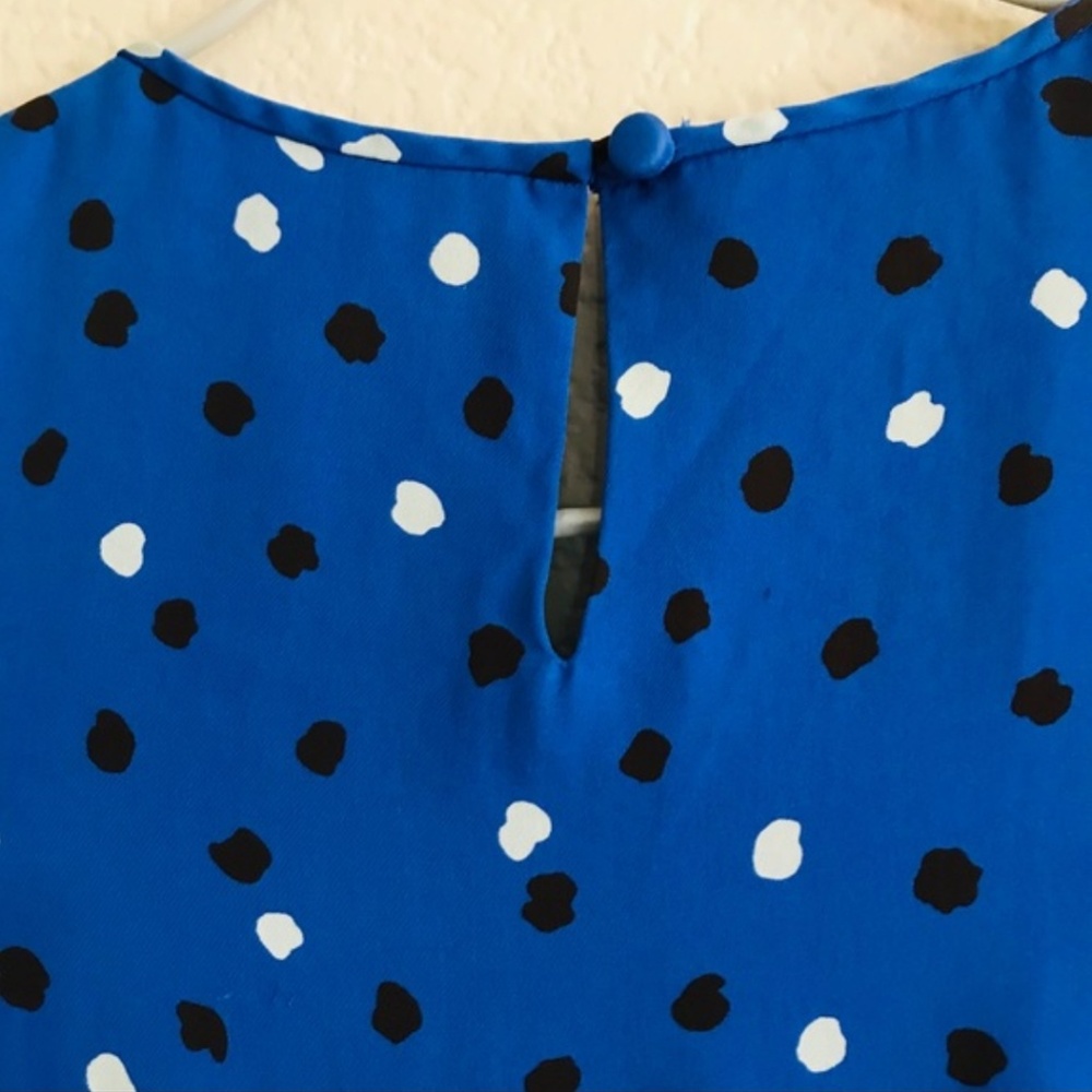 J. Crew 100% Silk Cap Sleeves Abstract Print Dress - Picture 5 of 7